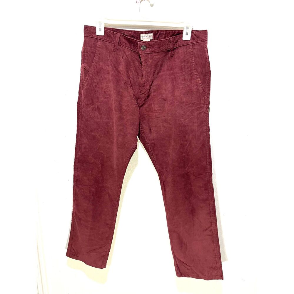 Dockers corduroy pants Tapered leg burgundy casual warm winter men's 36x29